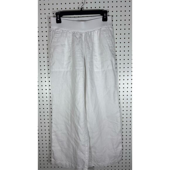 Lands End linen wide leg pants size 4P - Picture 1 of 8